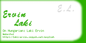 ervin laki business card